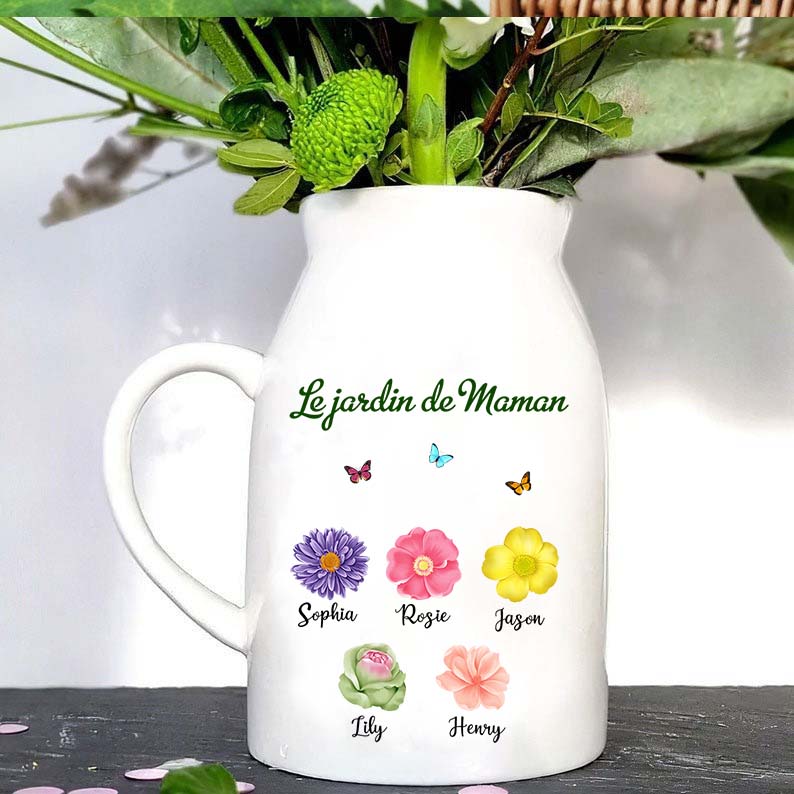 Le Jardin de Maman Mamie Dessin Au Crayon - Cadeau Personnalisé